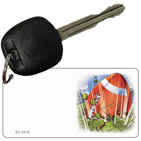 Football OffSet Novelty Aluminum Key Chain KC-2319