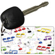 Musical Notes Multi-Color Novelty Metal Key Chain KC-2328