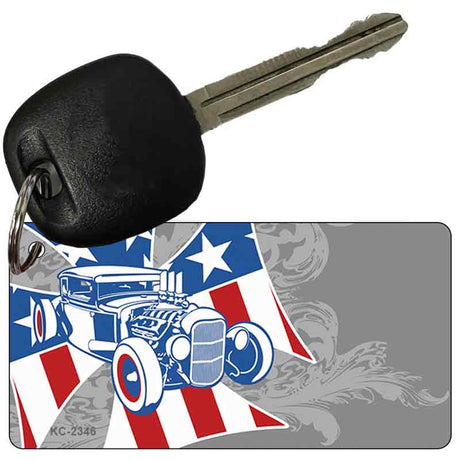 American Roadster Maltese OffSet Novelty Aluminum Key Chain KC-2346