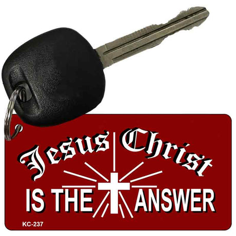 Jesus Is Answer Novelty Aluminum Key Chain KC-237