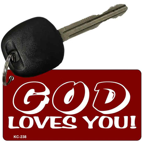 God Loves You Novelty Aluminum Key Chain KC-238