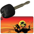 Surfing Sunset Novelty Aluminum Key Chain KC-2397