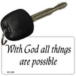 With God Novelty Aluminum Key Chain KC-239