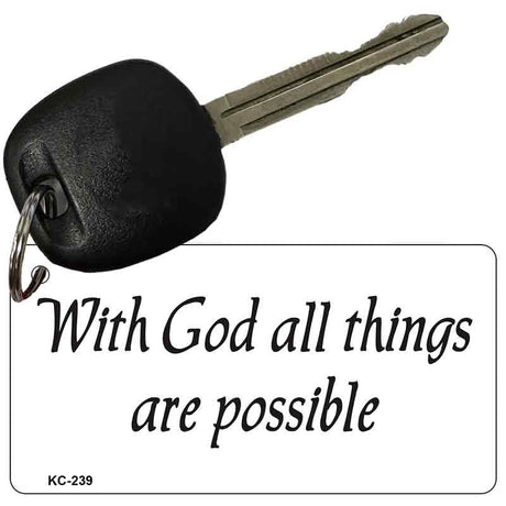 With God Novelty Aluminum Key Chain KC-239