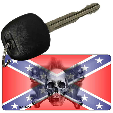 Rebel Skull Novelty Aluminum Key Chain KC-2406