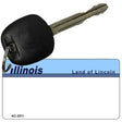 Illinois State Blank Novelty Metal Key Chain KC-2511