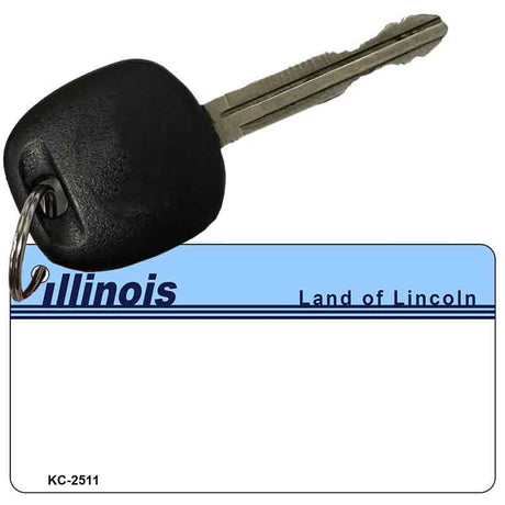 Illinois State Blank Novelty Metal Key Chain KC-2511