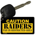 Caution Raiders Fan Area Novelty Metal Key Chain KC-2521