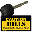 Caution Bills Fan Area Novelty Metal Key Chain KC-2548