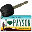 I Love Payson Arizona State License Plate Tag Key Chain KC-2555