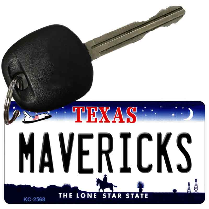 Mavericks Texas State License Plate Tag Key Chain KC-2568