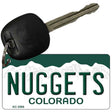 Nuggets Colorado State License Plate Novelty Metal Key Chain KC-2569