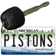 Pistons Michigan State License Plate Tag Key Chain KC-2570