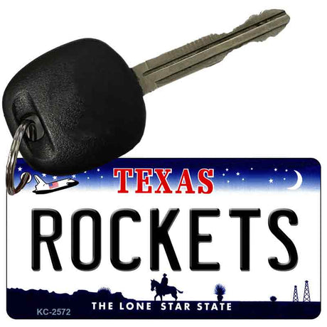 Rockets Texas State License Plate Tag Key Chain KC-2572