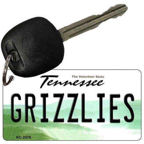 Grizzlies Tennessee State License Plate Tag Key Chain KC-2576