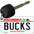 Bucks Wisconsin State License Plate Tag Key Chain KC-2578