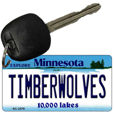 Timberwolves Minnesota State License Plate Tag Key Chain KC-2579