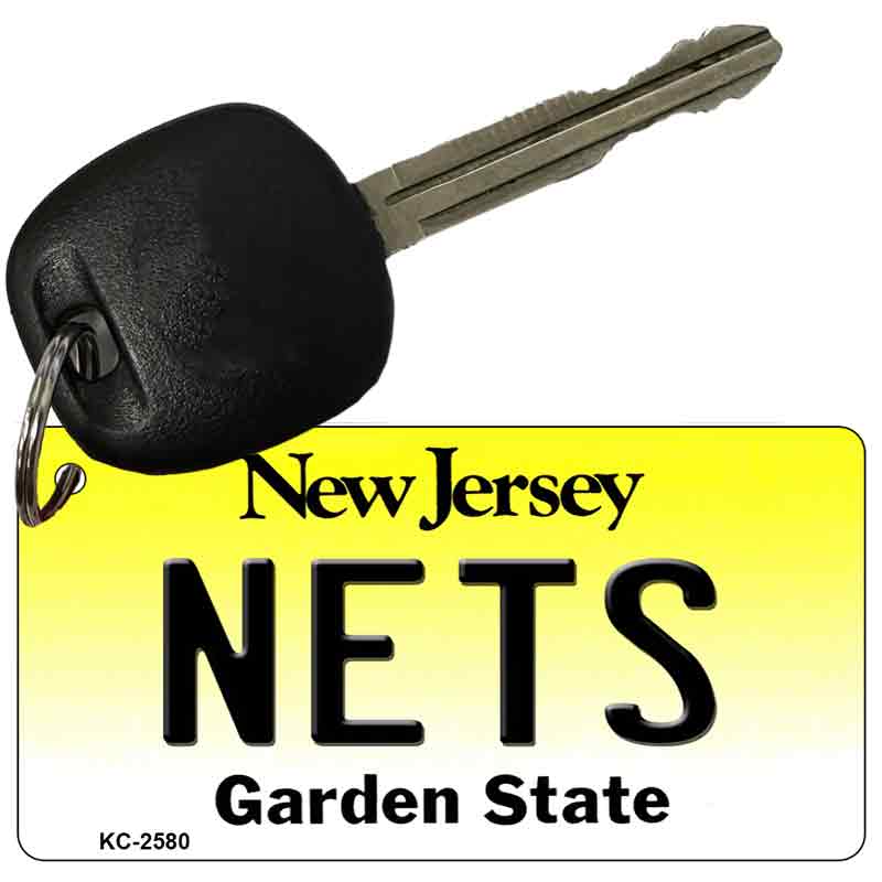 Nets New Jersey State License Plate Tag Key Chain KC-2580