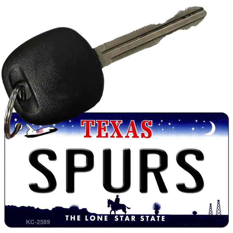 Spurs Texas State License Plate Tag Key Chain KC-2589