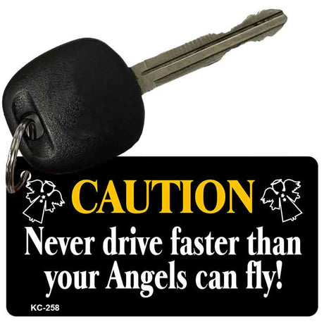 Caution Angel Novelty Aluminum Key Chain KC-258