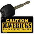 Caution Mavericks Fan Area Novelty Metal Key Chain KC-2598