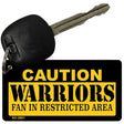 Caution Warriors Fan Area Novelty Metal Key Chain KC-2601