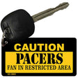 Caution Pacers Fan Area Novelty Metal Key Chain KC-2603