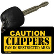 Caution Clippers Fan Area Novelty Metal Key Chain KC-2604