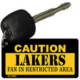 Caution Lakers Fan Area Novelty Metal Key Chain KC-2605