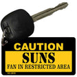 Caution Suns Fan Area Novelty Metal Key Chain KC-2616