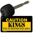 Caution Kings Fan Area Novelty Metal Key Chain KC-2618