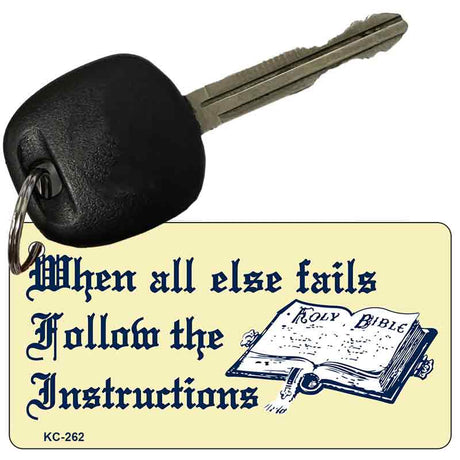 Follow Instructions Novelty Aluminum Key Chain KC-262