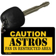 Caution Astros Fan Area Novelty Metal Key Chain KC-2635