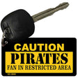 Caution Pirates Fan Area Novelty Metal Key Chain KC-2644