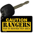 Caution Rangers Fan Area Novelty Metal Key Chain KC-2648