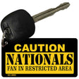 Caution Nationals Fan Area Novelty Metal Key Chain KC-2652