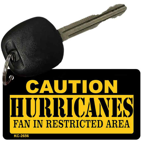 Caution Hurricanes Fan Area Novelty Metal Key Chain KC-2656