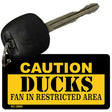 Caution Ducks Fan Area Novelty Metal Key Chain KC-2669