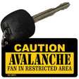 Caution Avalanche Fan Area Novelty Metal Key Chain KC-2672