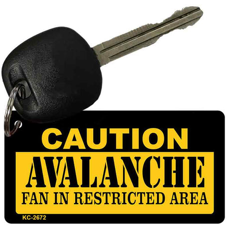 Caution Avalanche Fan Area Novelty Metal Key Chain KC-2672