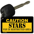 Caution Stars Fan Area Novelty Metal Key Chain KC-2674