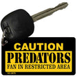 Caution Predators Fan Area Novelty Metal Key Chain KC-2679