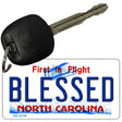 Blessed North Carolina State License Plate Tag Key Chain KC-2779