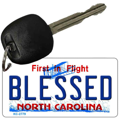 Blessed North Carolina State License Plate Tag Key Chain KC-2779