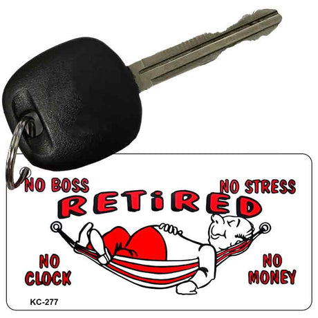 Retired In Hammock Novelty Aluminum Key Chain KC-277