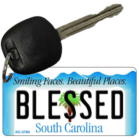 Blessed South Carolina License Plate Tag Key Chain KC-2780