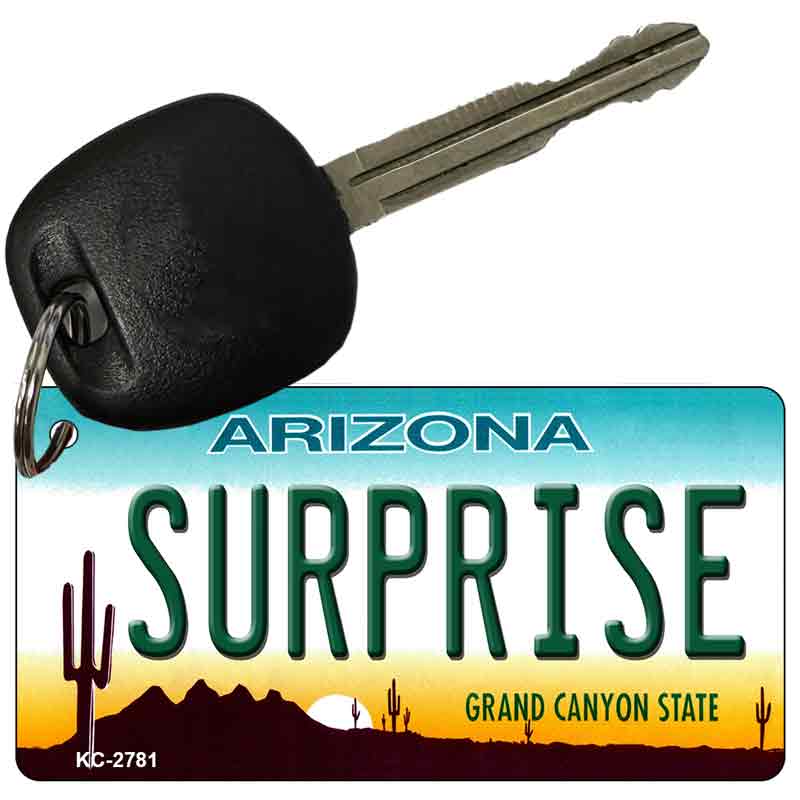 Surprise Arizona State License Plate Tag Key Chain KC-2781