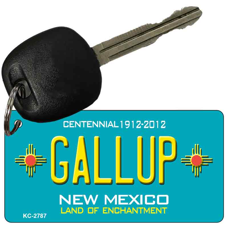 Gallup Teal New Mexico Novelty Metal Key Chain KC-2787