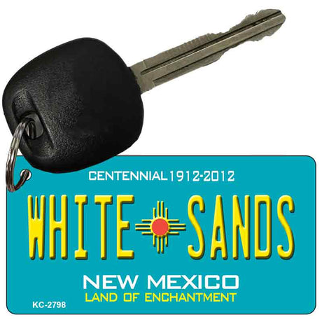 White Sands Teal New Mexico Novelty Metal Key Chain KC-2798