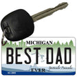 Best Dad Michigan State License Plate Tag Novelty Key Chain KC-2805